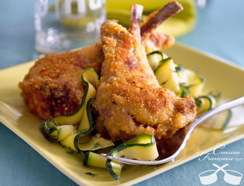 Côtelettes d’agneau au parmesan
