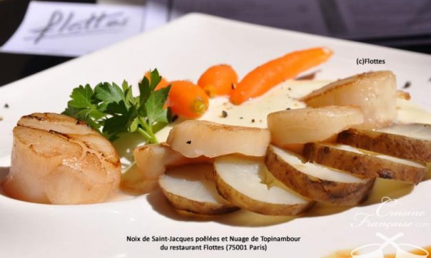 Noix de Saint-Jacques poêlées et Nuage de Topinambour