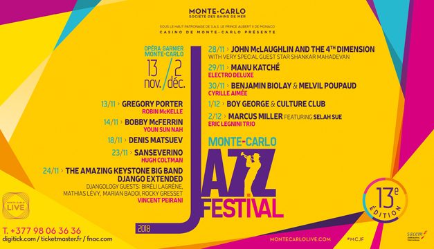 MONTE CARLO JAZZ FESTIVAL  2018