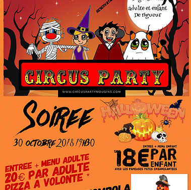 Soirée Halloween au Circus Party Mougins