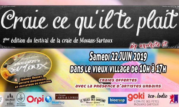 Festival “Craie ce qu’il te plait” à Mouans-Sartoux