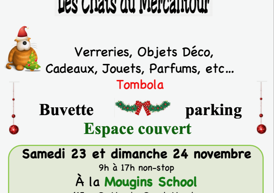 Vente de Noel au profit des Chats du Mercantour